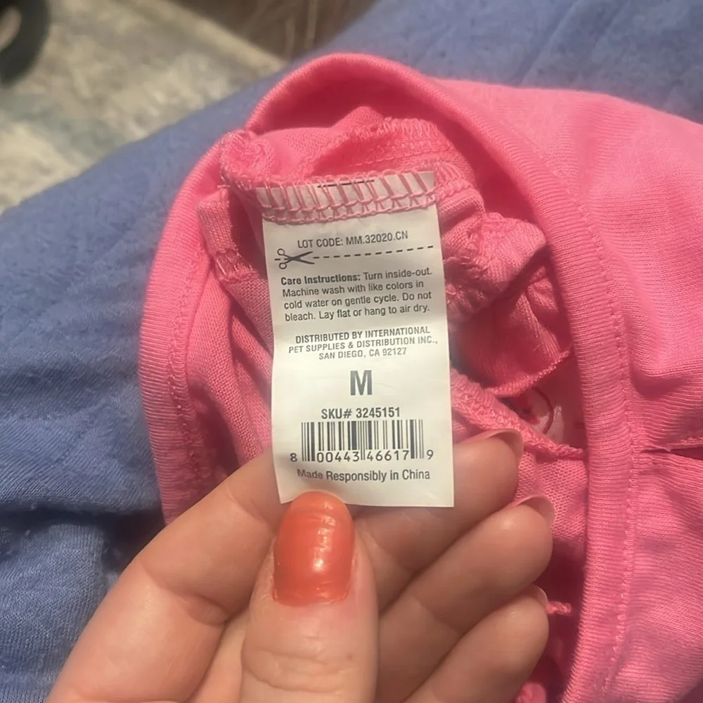 small dog pink party dress with fruit pattern